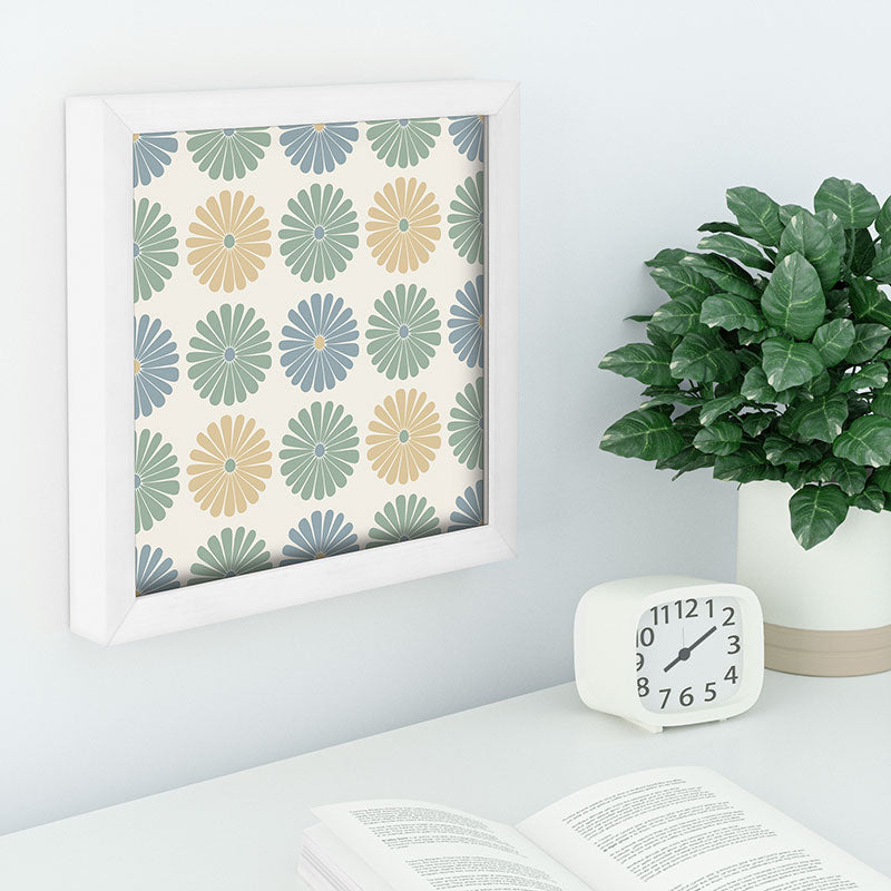 Colour Poems Daisy Pattern Multicolor I Recessed Framing Square