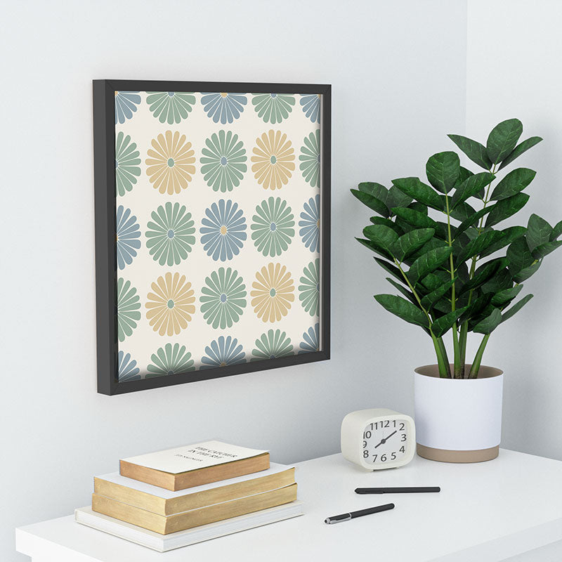 Colour Poems Daisy Pattern Multicolor I Recessed Framing Square
