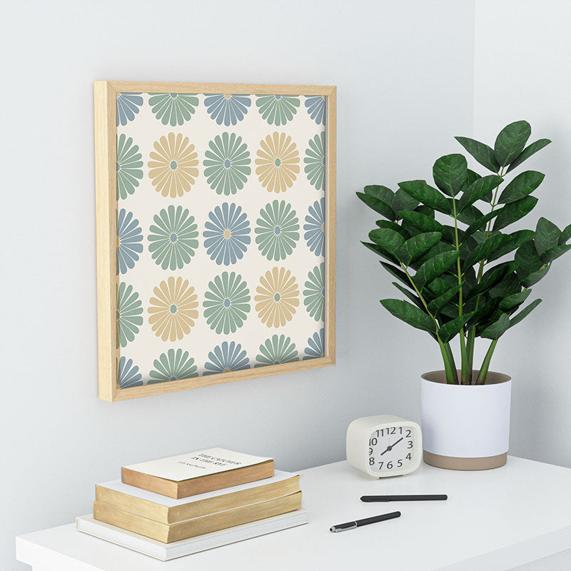 Colour Poems Daisy Pattern Multicolor I Recessed Framing Square