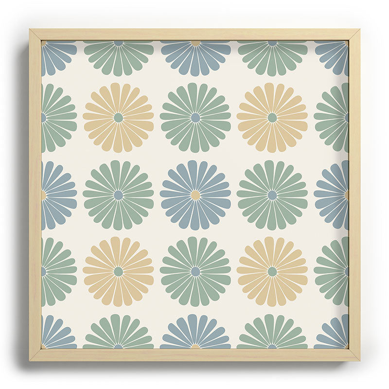 Colour Poems Daisy Pattern Multicolor I Recessed Framing Square