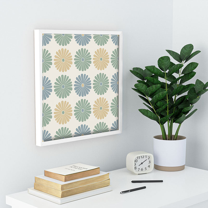 Colour Poems Daisy Pattern Multicolor I Recessed Framing Square