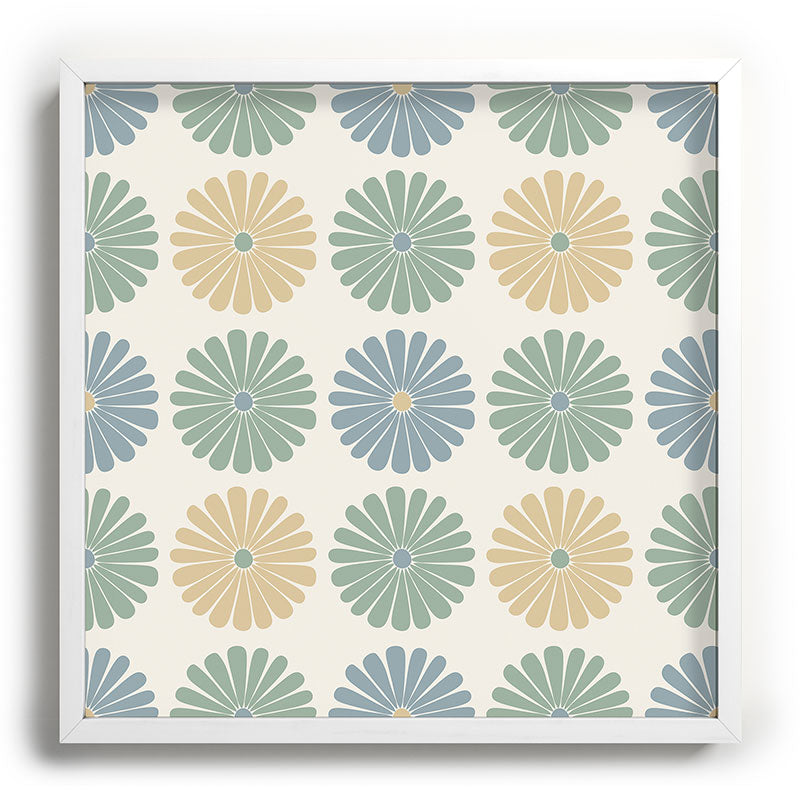 Colour Poems Daisy Pattern Multicolor I Recessed Framing Square