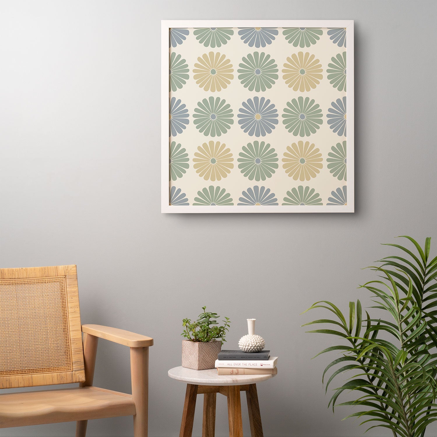 Colour Poems Daisy Pattern Multicolor I Framed Wall Art