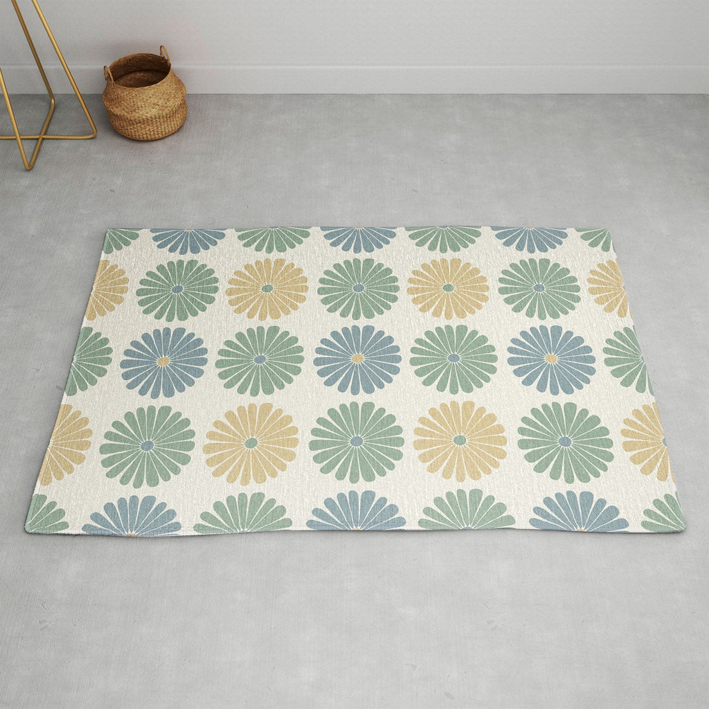 Colour Poems Daisy Pattern Multicolor I Area Rug