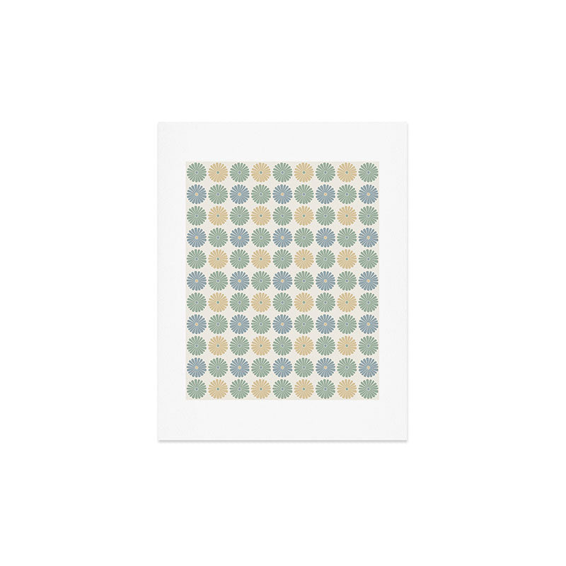 Colour Poems Daisy Pattern Multicolor I Art Print
