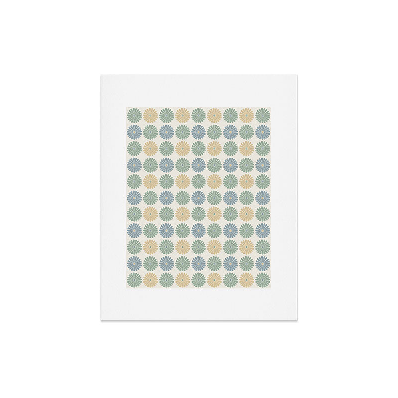 Colour Poems Daisy Pattern Multicolor I Art Print
