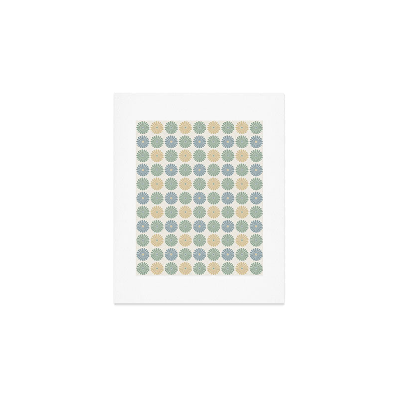 Colour Poems Daisy Pattern Multicolor I Art Print