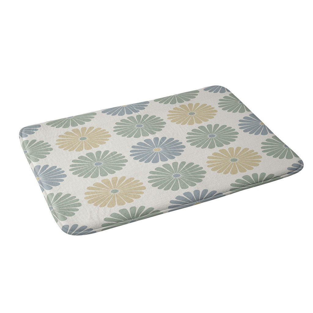 Colour Poems Daisy Pattern Multicolor I Memory Foam Bath Mat