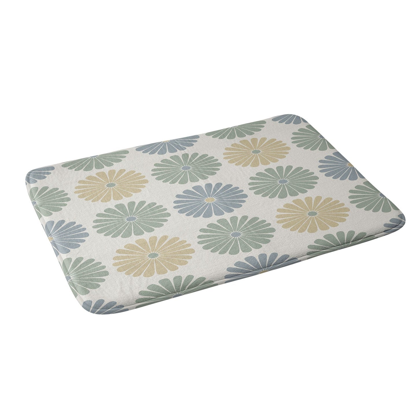 Colour Poems Daisy Pattern Multicolor I Memory Foam Bath Mat