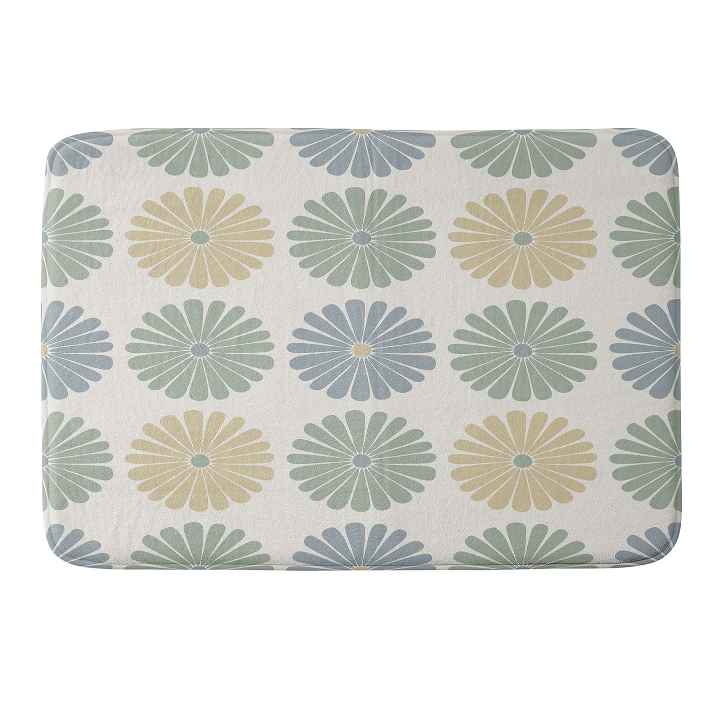 Colour Poems Daisy Pattern Multicolor I Memory Foam Bath Mat