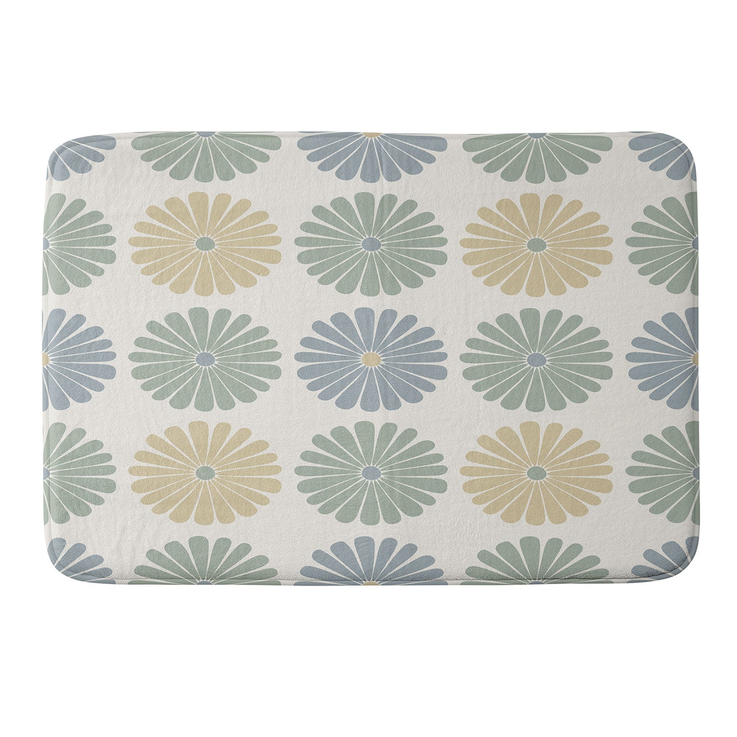 Colour Poems Daisy Pattern Multicolor I Memory Foam Bath Mat