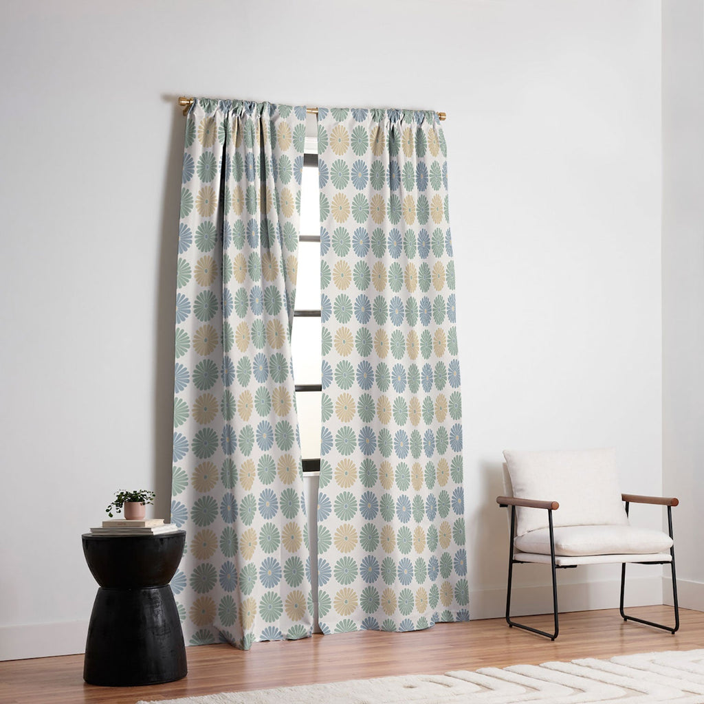 Colour Poems Daisy Pattern Multicolor I Blackout Window Curtain