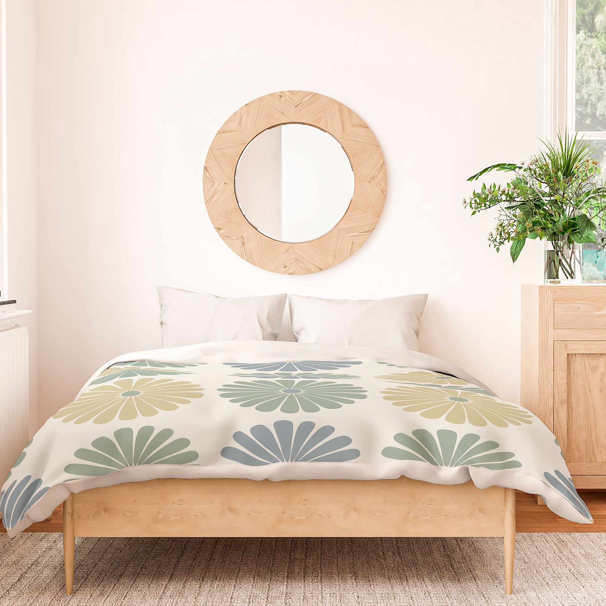 Colour Poems Daisy Pattern Multicolor I Duvet Cover