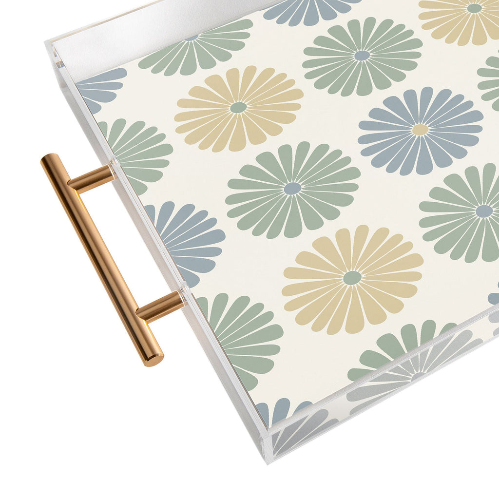 Colour Poems Daisy Pattern Multicolor I Acrylic Tray
