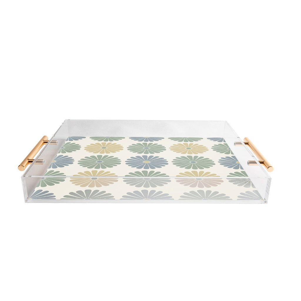 Colour Poems Daisy Pattern Multicolor I Acrylic Tray