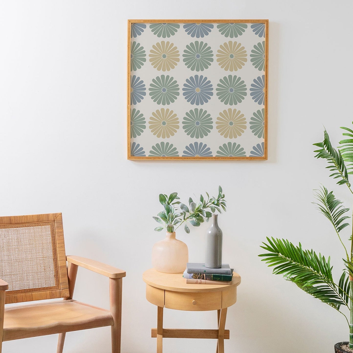Colour Poems Daisy Pattern Multicolor I Framed Wall Art