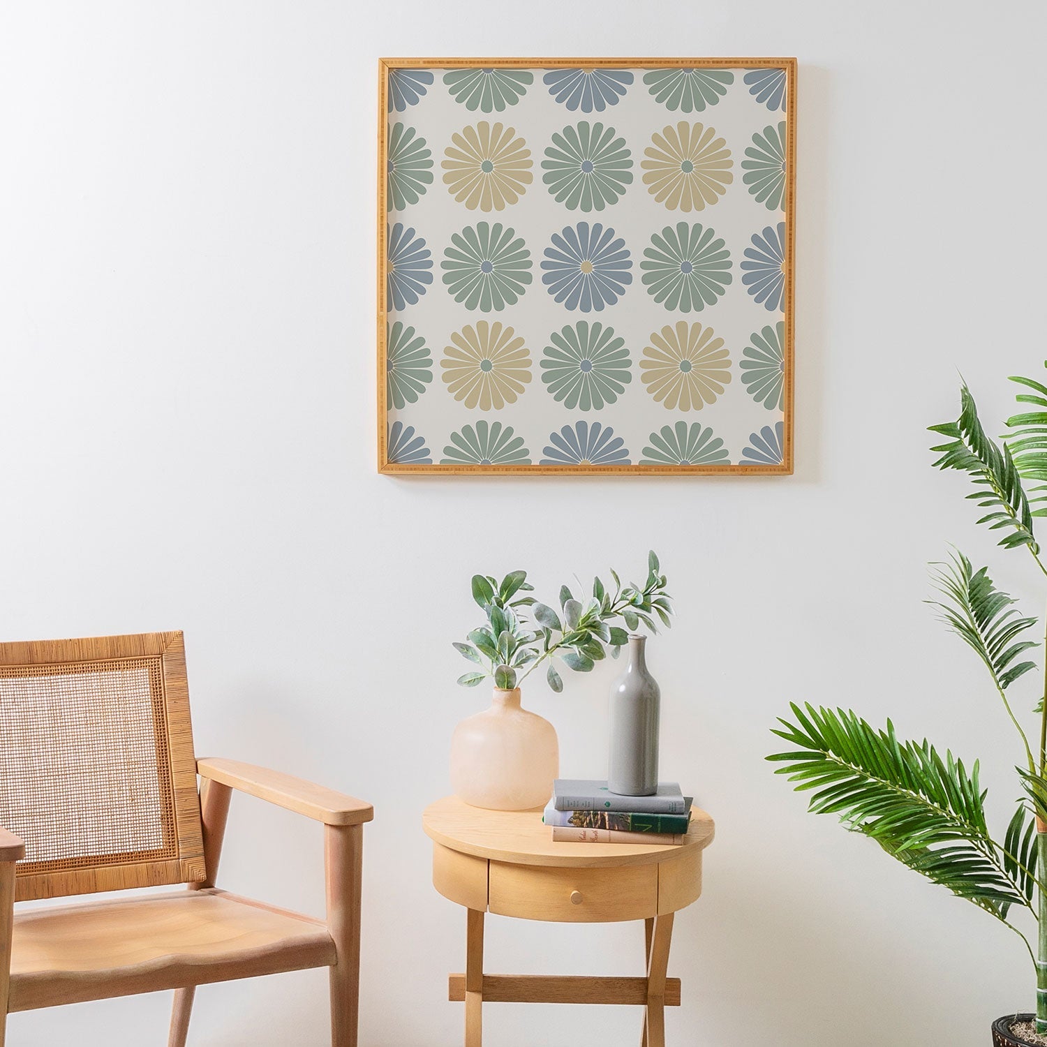 Colour Poems Daisy Pattern Multicolor I Framed Wall Art