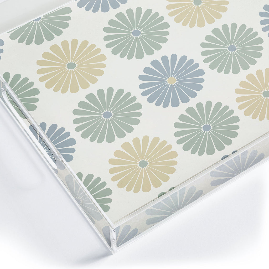 Colour Poems Daisy Pattern Multicolor I Acrylic Tray