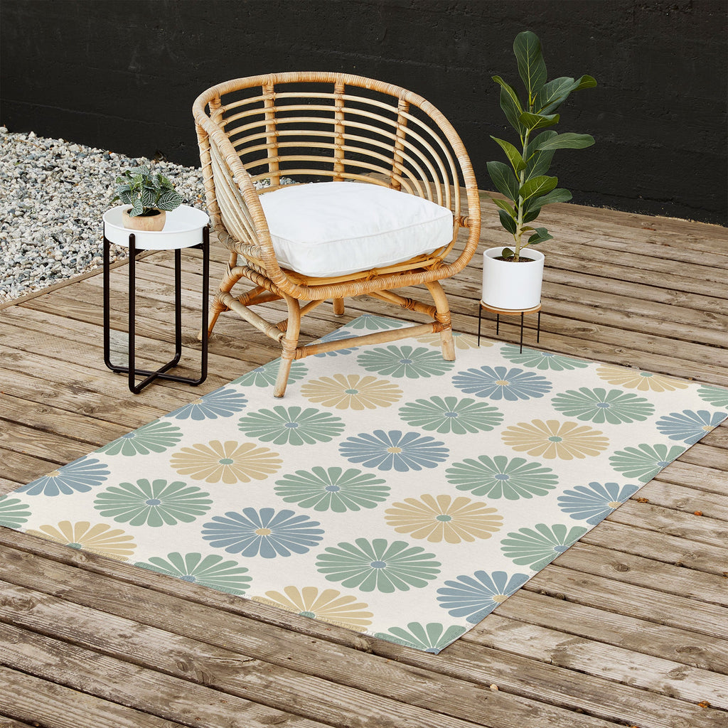 Colour Poems Daisy Pattern Multicolor I Outdoor Rug
