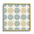 Colour Poems Daisy Pattern Multicolor I Square Metal Framed Art Print