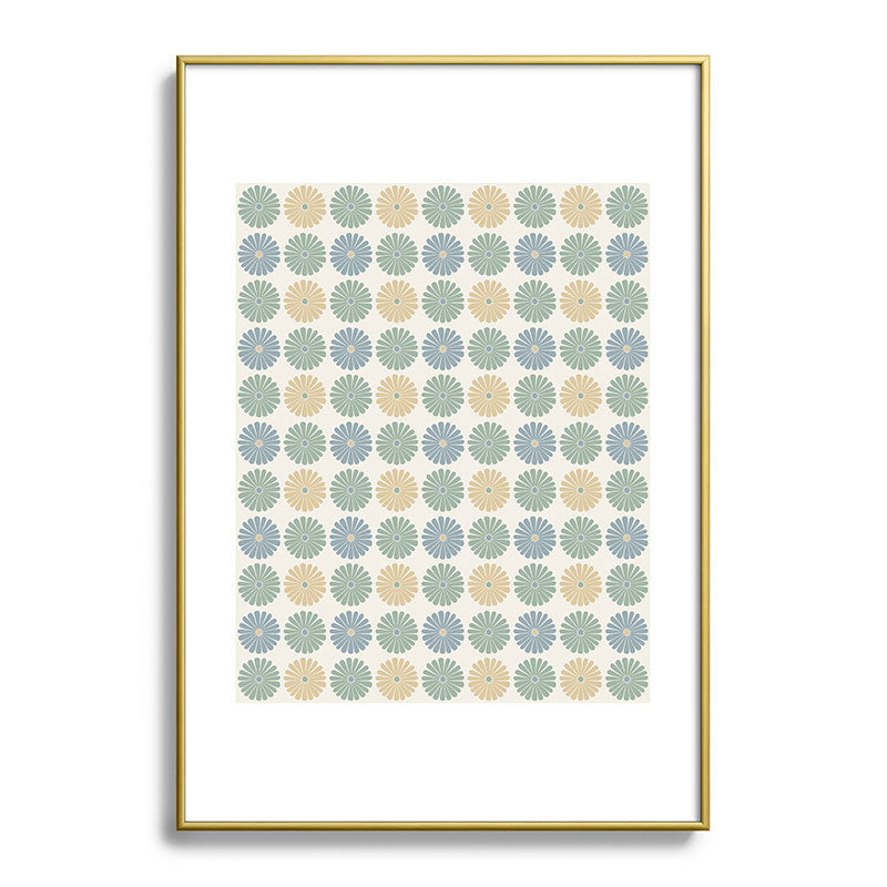 Colour Poems Daisy Pattern Multicolor I Metal Framed Art Print