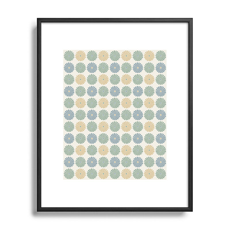 Colour Poems Daisy Pattern Multicolor I Metal Framed Art Print
