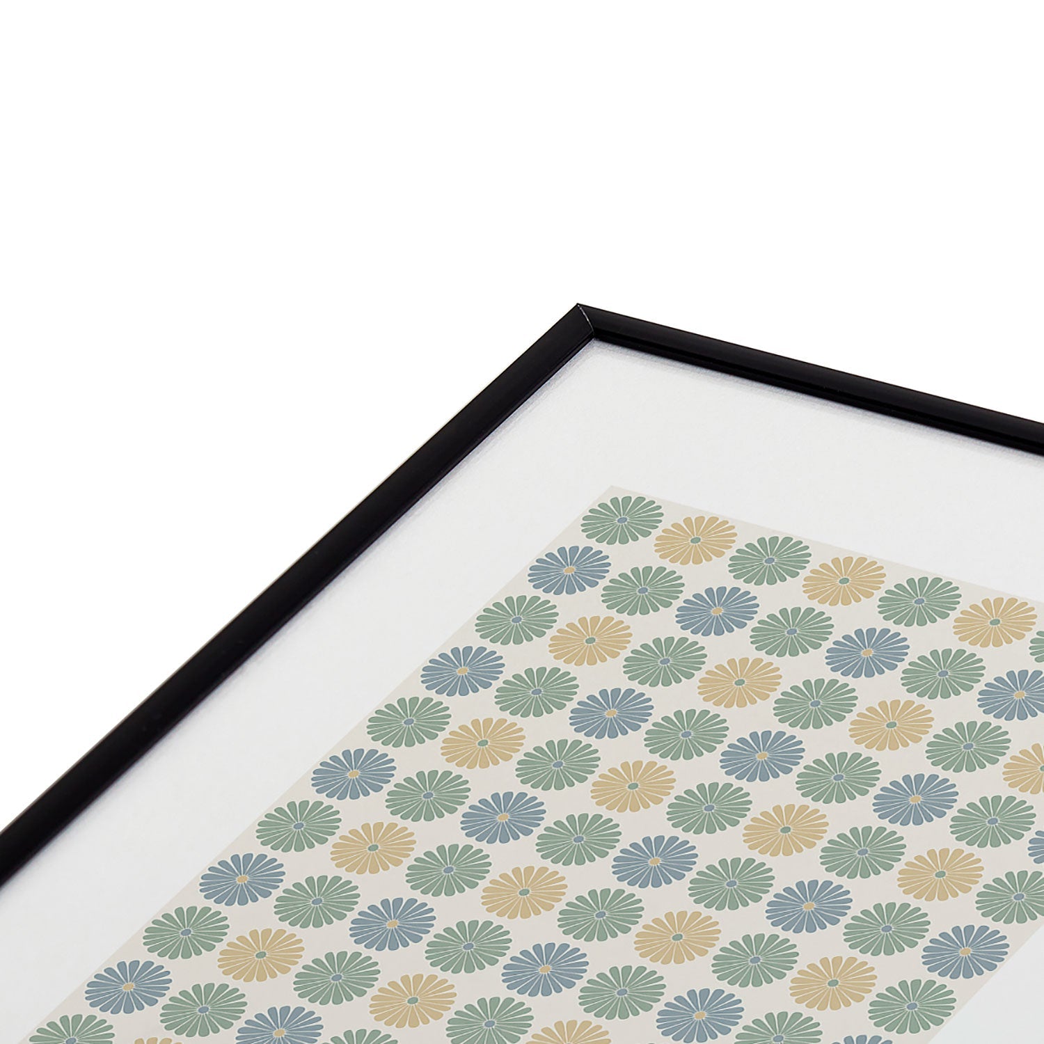 Colour Poems Daisy Pattern Multicolor I Metal Framed Art Print