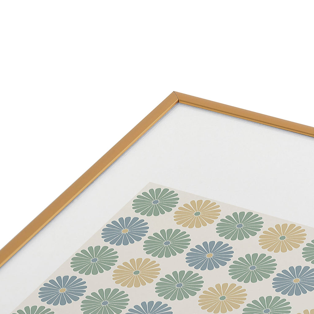 Colour Poems Daisy Pattern Multicolor I Metal Framed Art Print