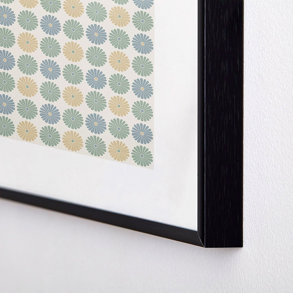 Colour Poems Daisy Pattern Multicolor I Metal Framed Art Print