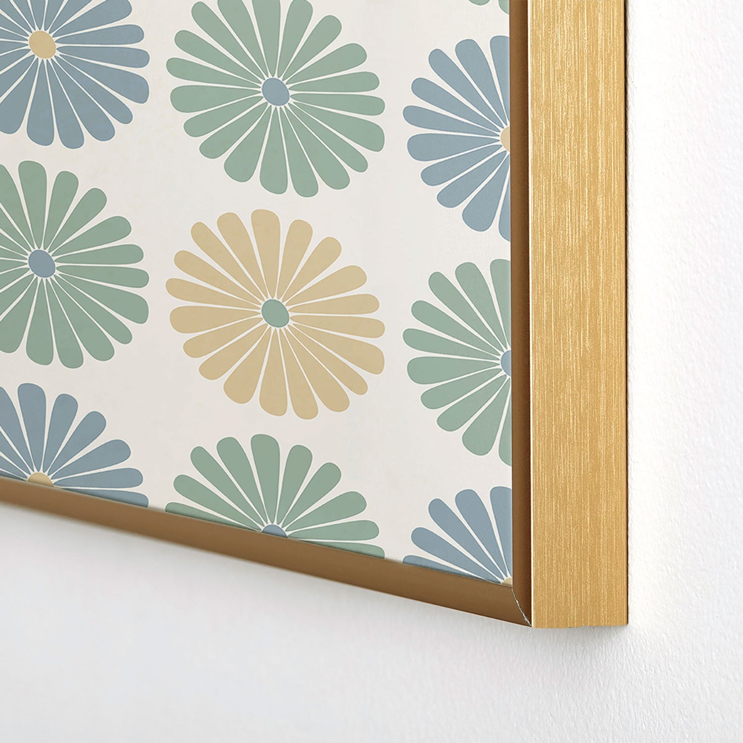 Colour Poems Daisy Pattern Multicolor I Square Metal Framed Art Print