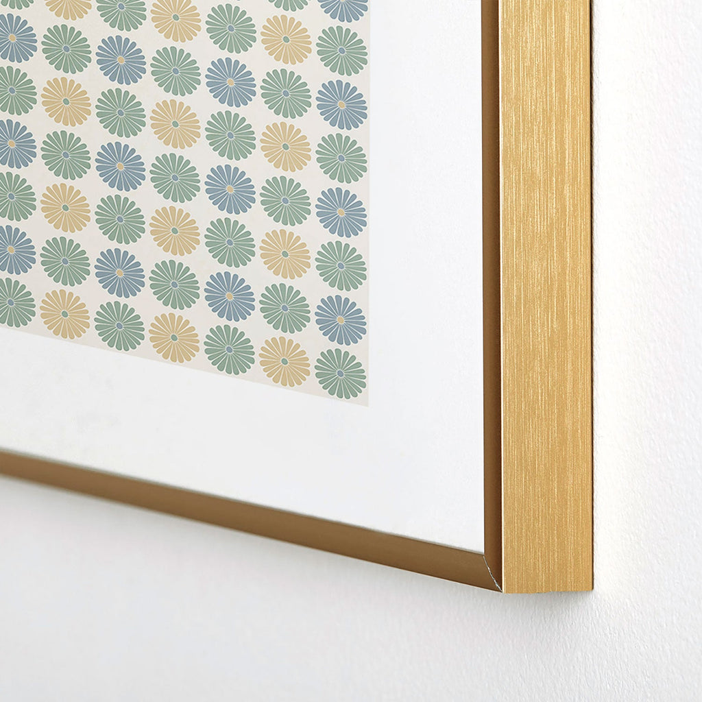 Colour Poems Daisy Pattern Multicolor I Metal Framed Art Print