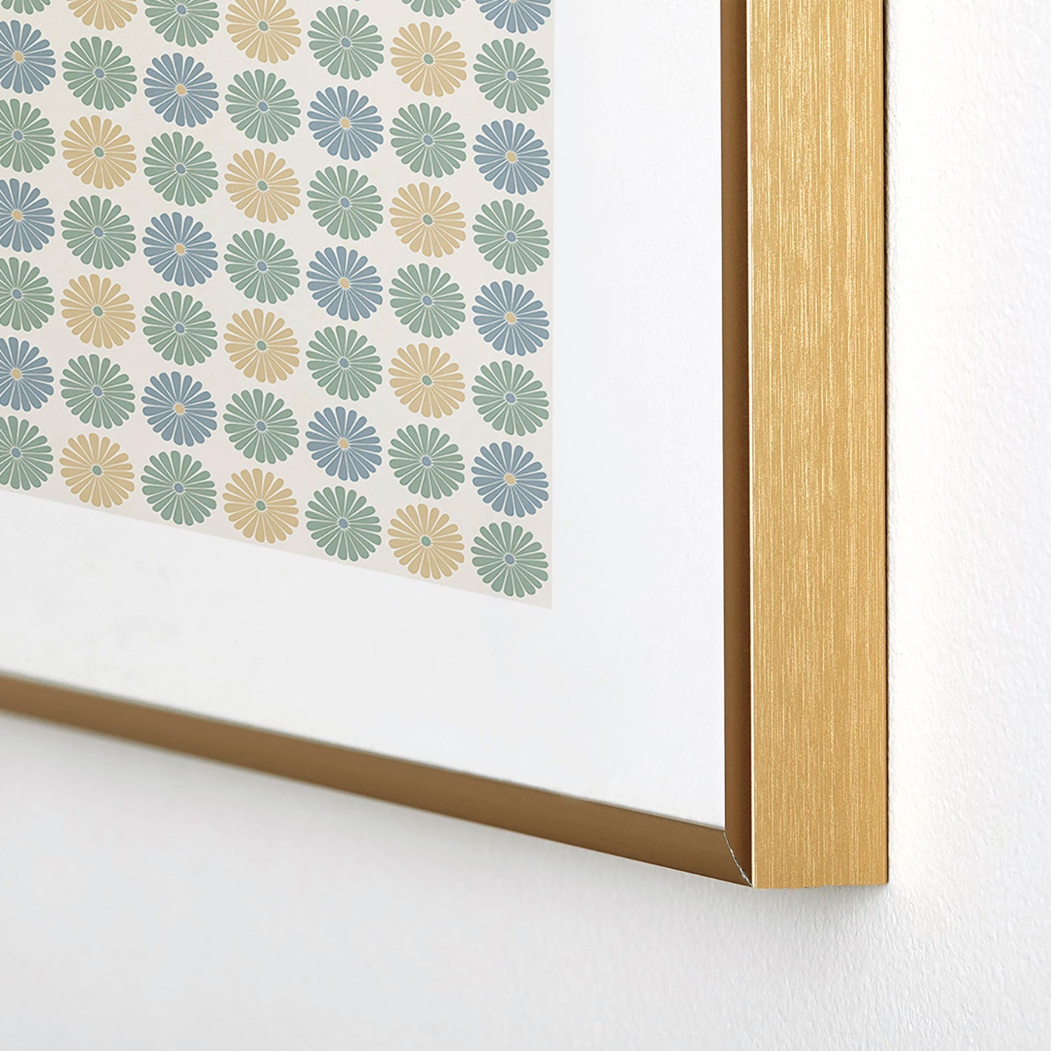 Colour Poems Daisy Pattern Multicolor I Metal Framed Art Print