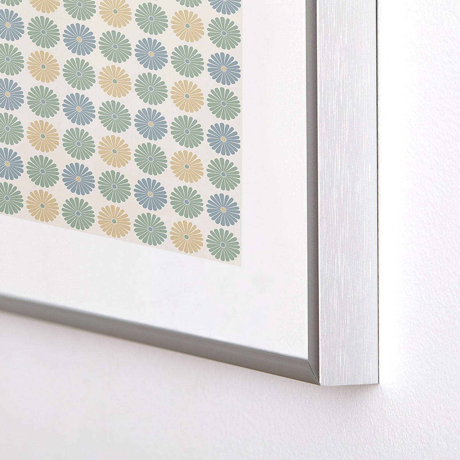 Colour Poems Daisy Pattern Multicolor I Metal Framed Art Print