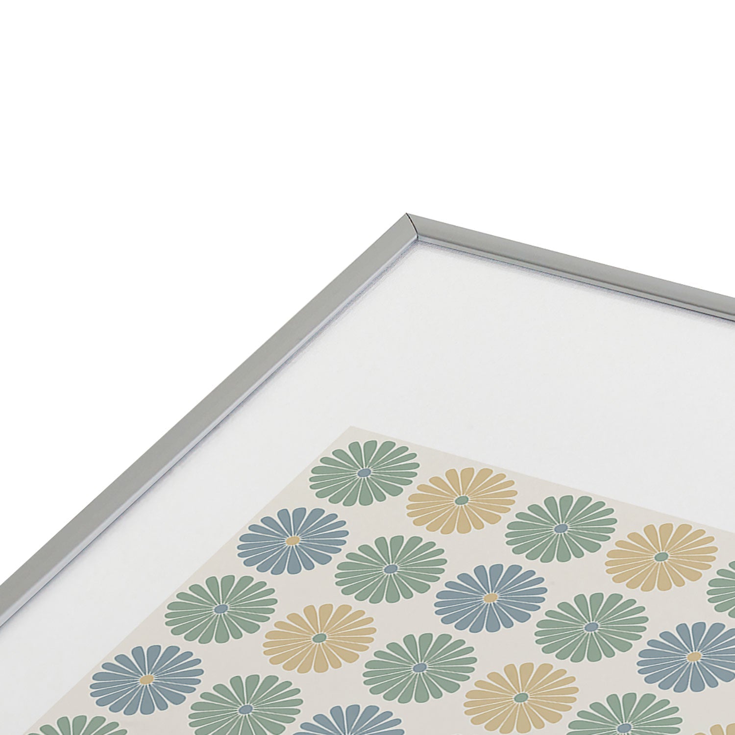 Colour Poems Daisy Pattern Multicolor I Metal Framed Art Print