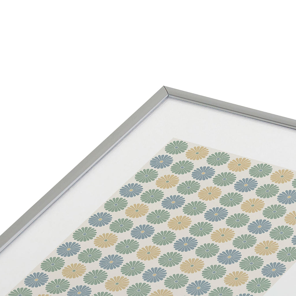 Colour Poems Daisy Pattern Multicolor I Metal Framed Art Print