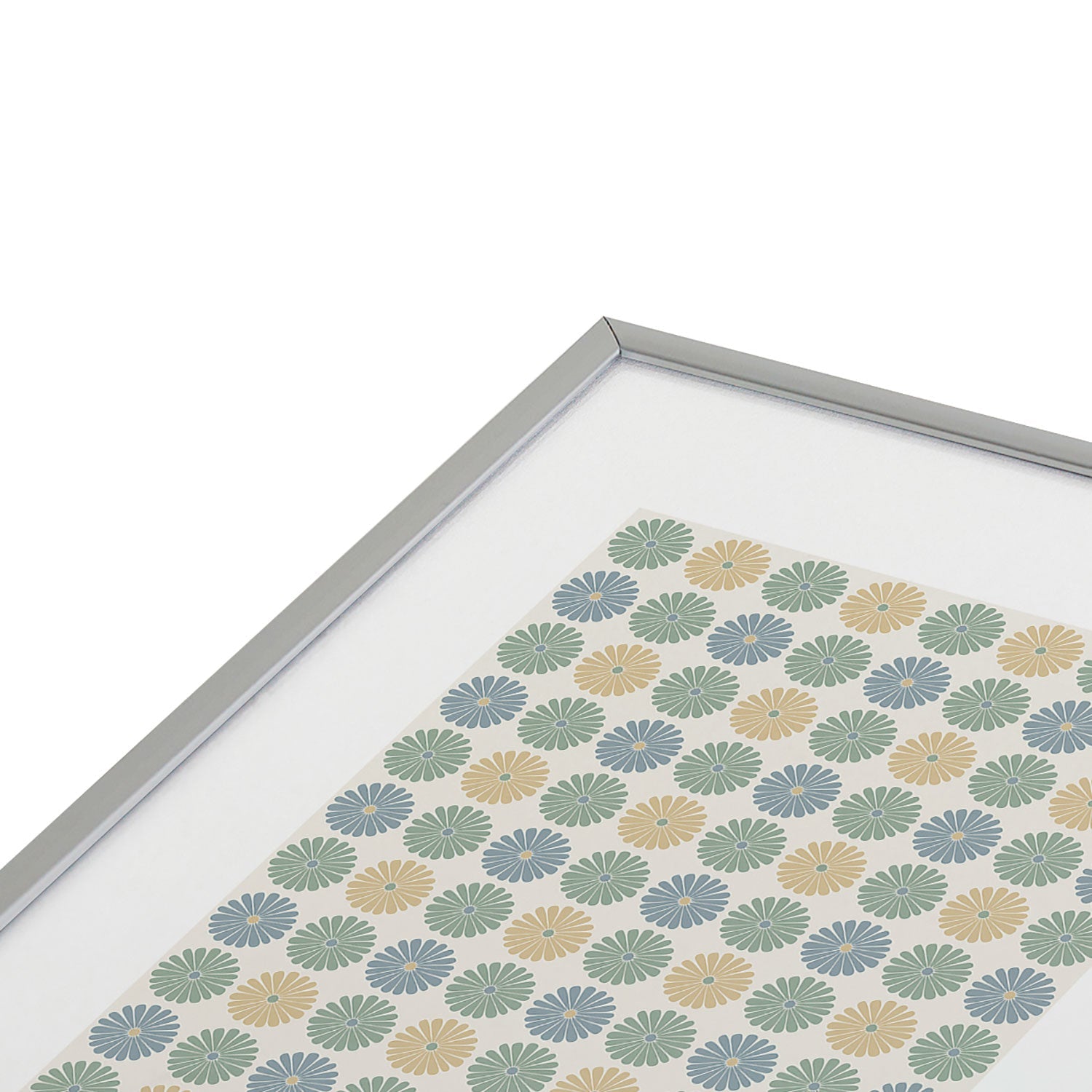 Colour Poems Daisy Pattern Multicolor I Metal Framed Art Print