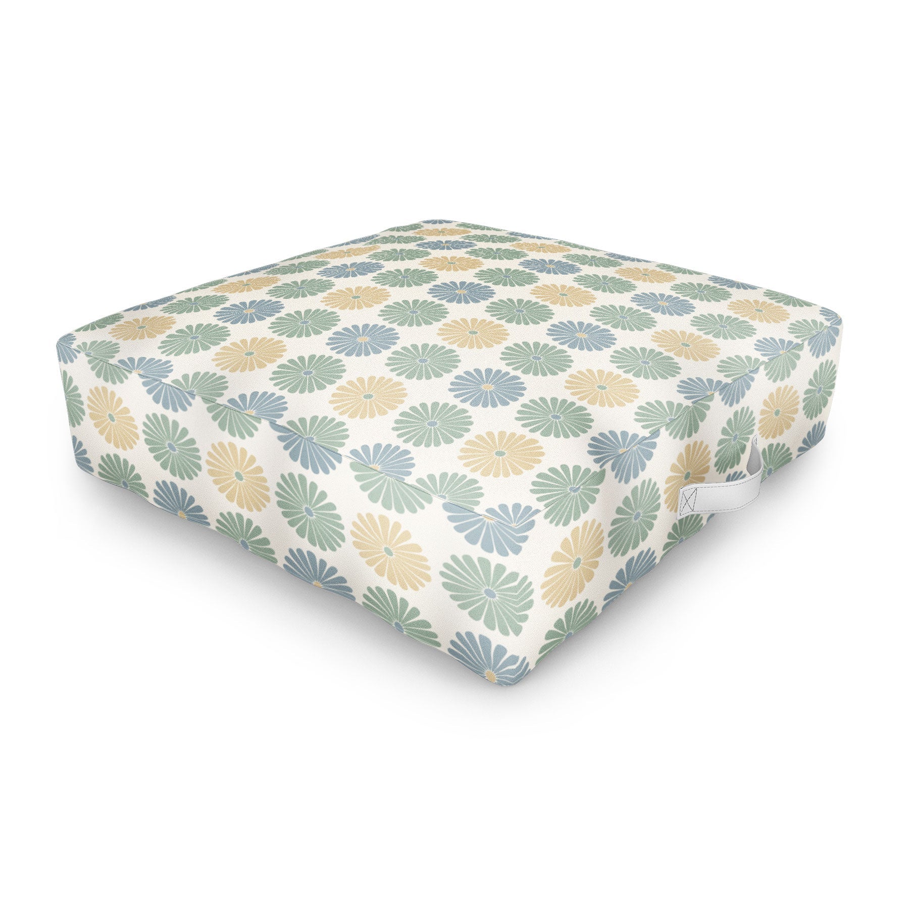 Colour Poems Daisy Pattern Multicolor I Outdoor Floor Cushion
