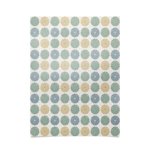Colour Poems Daisy Pattern Multicolor I Poster