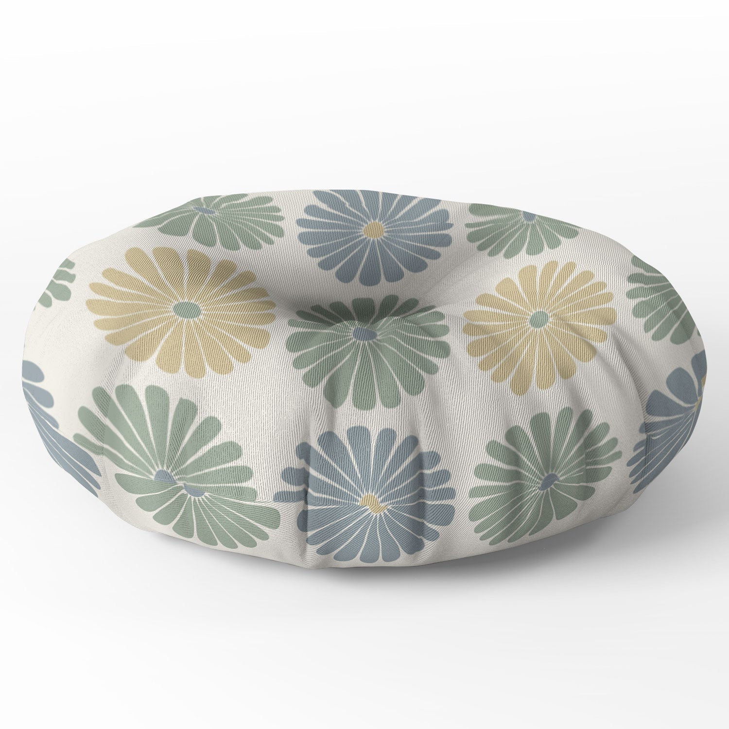 Colour Poems Daisy Pattern Multicolor I Floor Pillow Round