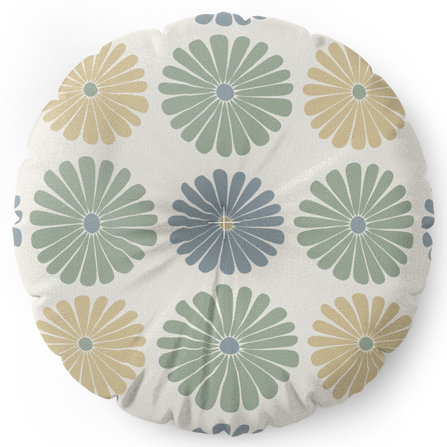 Colour Poems Daisy Pattern Multicolor I Floor Pillow Round