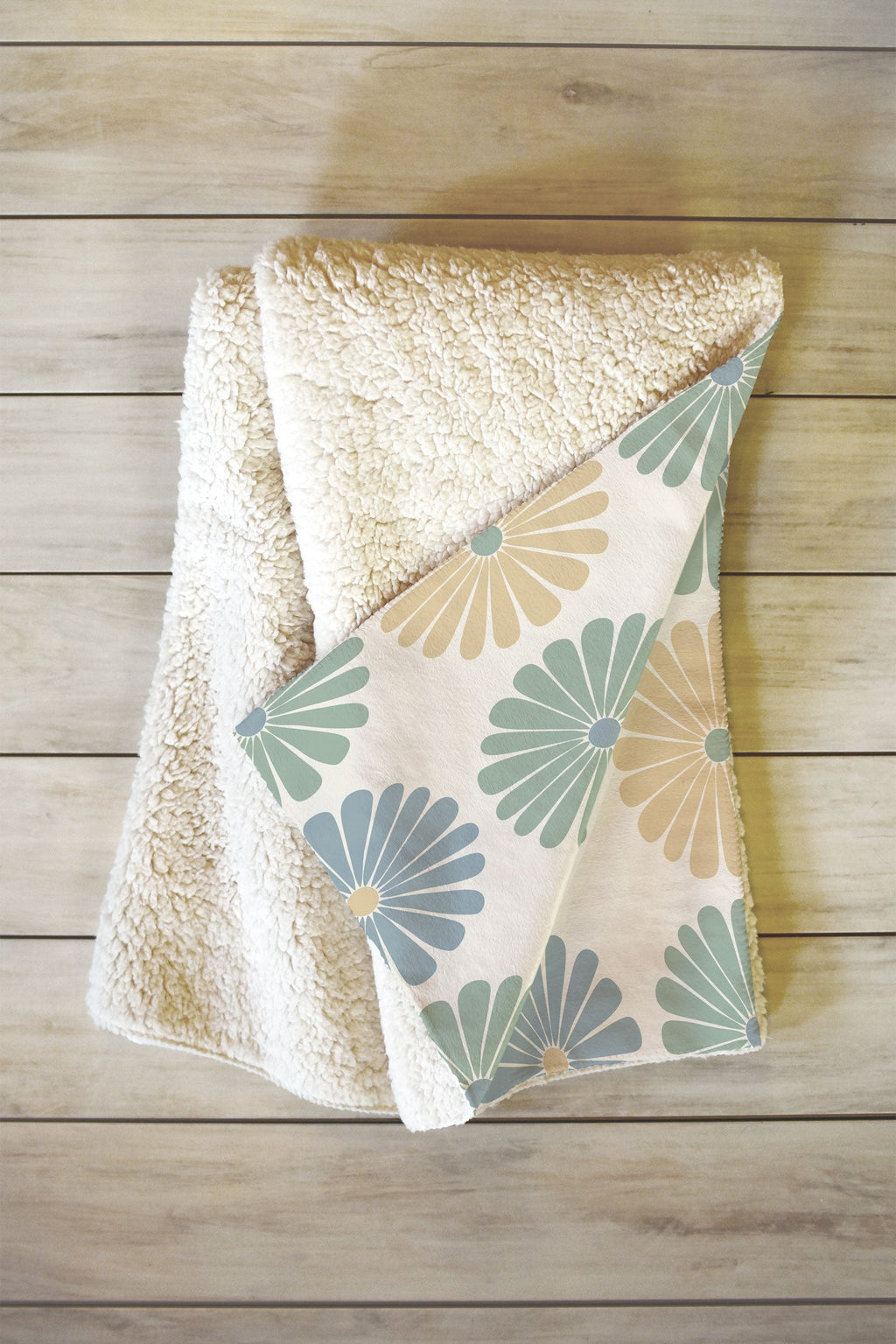 Colour Poems Daisy Pattern Multicolor I Fleece Throw Blanket