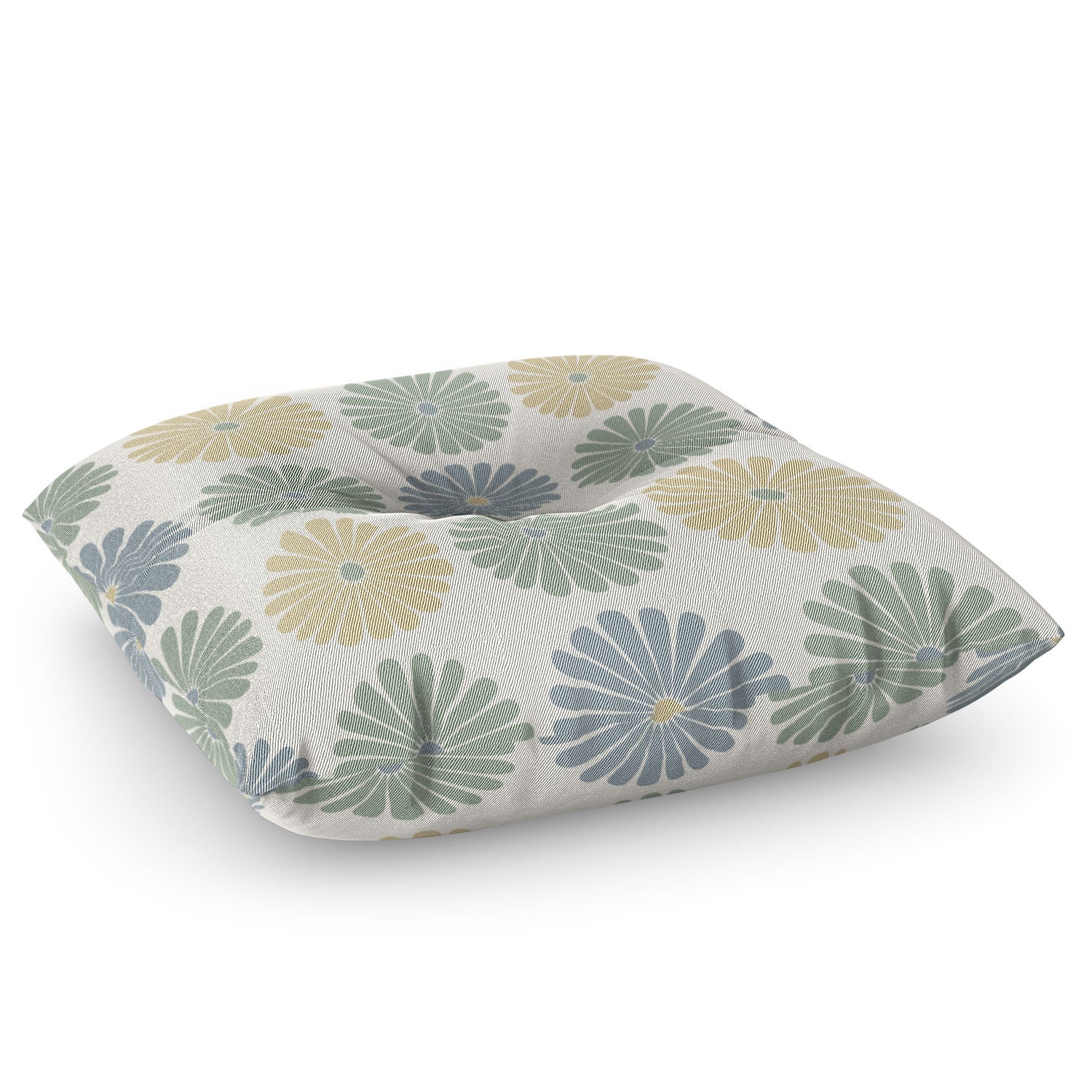 Colour Poems Daisy Pattern Multicolor I Floor Pillow Square
