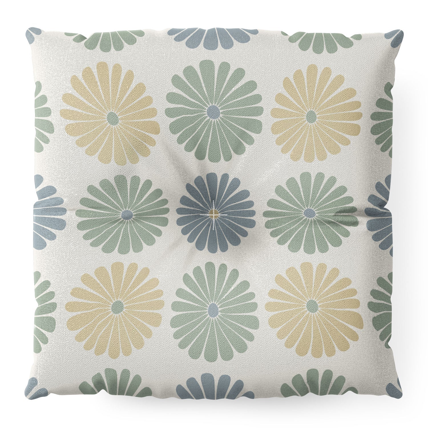 Colour Poems Daisy Pattern Multicolor I Floor Pillow Square