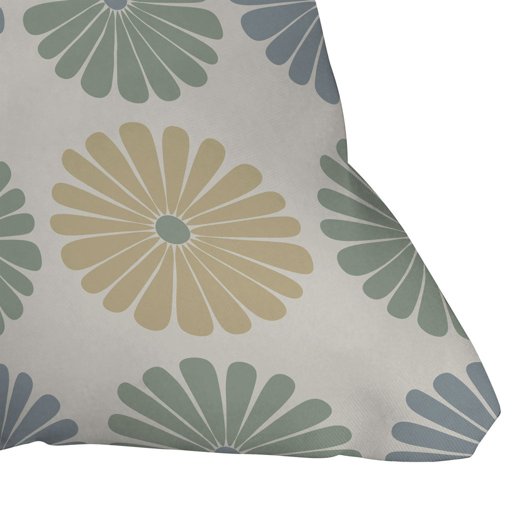 Colour Poems Daisy Pattern Multicolor I Outdoor Throw Pillow