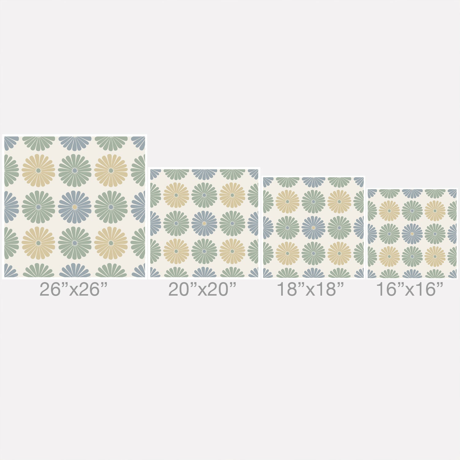 Colour Poems Daisy Pattern Multicolor I Outdoor Throw Pillow