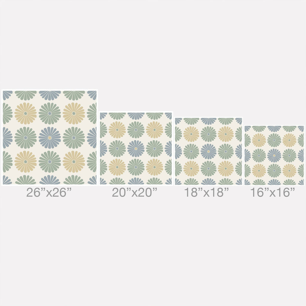 Colour Poems Daisy Pattern Multicolor I Outdoor Throw Pillow