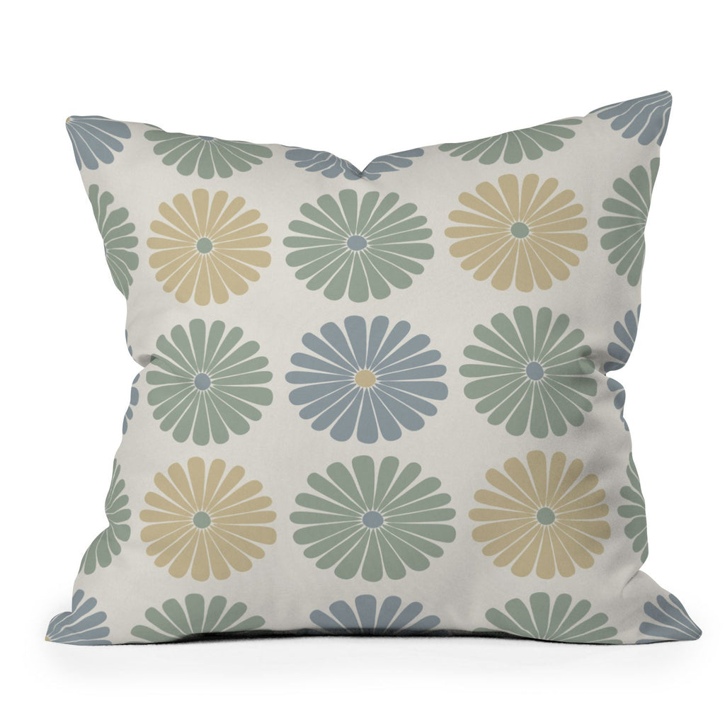 Colour Poems Daisy Pattern Multicolor I Outdoor Throw Pillow