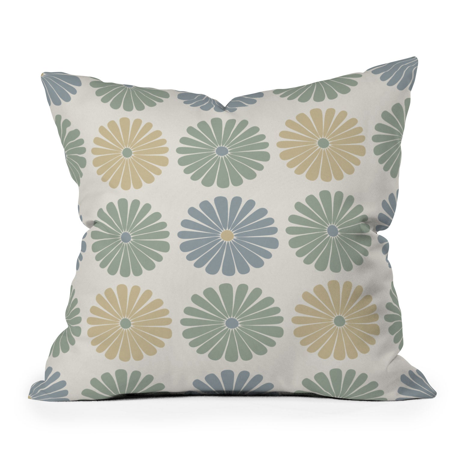 Colour Poems Daisy Pattern Multicolor I Outdoor Throw Pillow