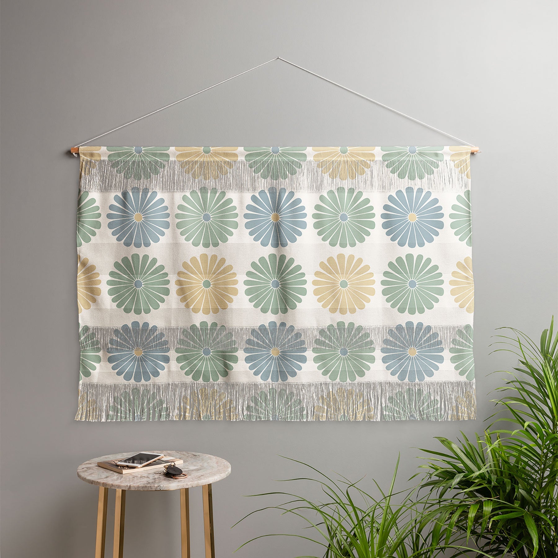 Colour Poems Daisy Pattern Multicolor I Wall Hanging Landscape