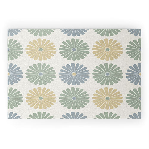 Colour Poems Daisy Pattern Multicolor I Welcome Mat